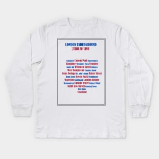 London Underground: Jubilee Line Kids Long Sleeve T-Shirt